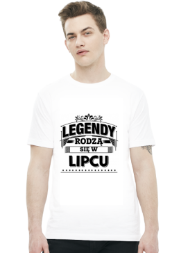 T-shirt legendy rodza sie w lipcu