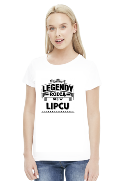 T-shirt legendy rodza sie w lipcu
