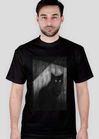 Czarny kot, koszulka męska