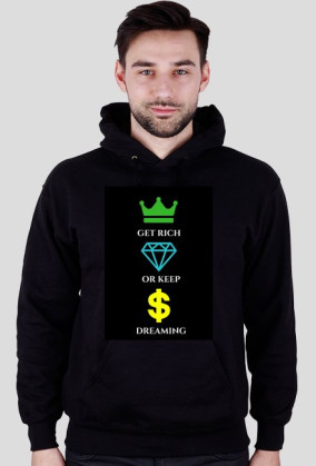 GET RICH BLACK HOODY