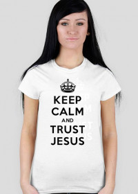 Keep Calm and Trust Jesus (biała)