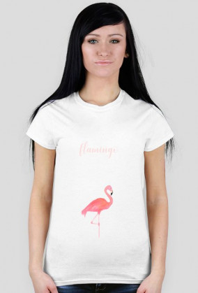 Koszulka z nadrukiem FLAMINGO damska