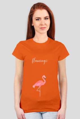 Koszulka z nadrukiem FLAMINGO damska