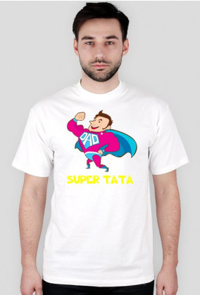 T-Shirt z nadrukiem Super Tata