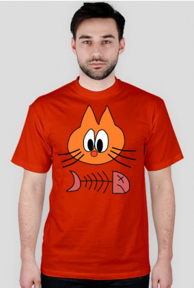 T-Shirt Koszulka z nadrukiem Kot i Śledź