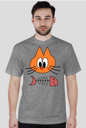 T-Shirt Koszulka z nadrukiem Kot i Śledź