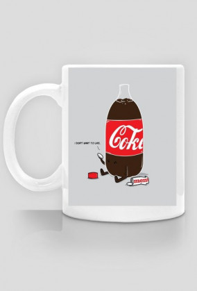 Kubek z napisem I don't want to live