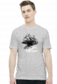 AeroStyle - męska szara koszulka z samolotem 3d