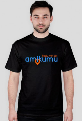 T-shirt: Kaptu min per Amikumu (Blua)