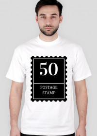 T-shirt męski POSTAGE Biały H&C STYLE