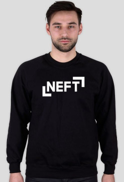 Bluza bez kaptura z białym napisem