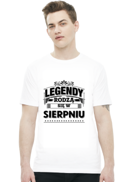 T-shirt legendy rodza sie w sierpniu