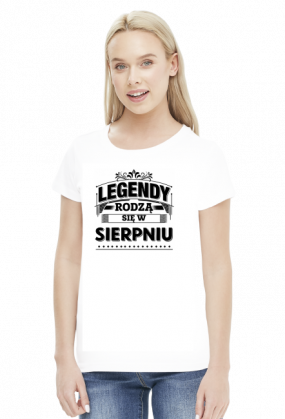 T-shirt legendy rodza sie w sierpniu
