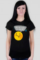 Koszulka damska z nadrukiem emotikonki i napisem: Jak nie urok, to sraczka - poppyfield