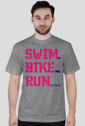 koszulka męska swim-bike-run jasna