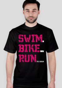 koszulka męska swim-bike-run ciemna