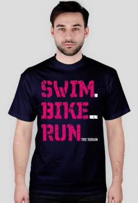 koszulka męska swim-bike-run ciemna