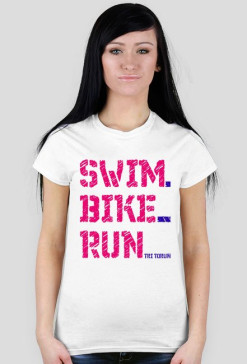koszulka damska swim-bike-run jasna