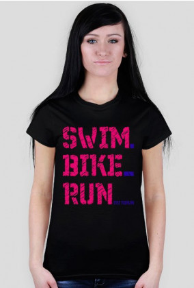 koszulka damska swim-bike-run jasna