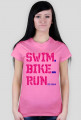 koszulka damska swim-bike-run jasna
