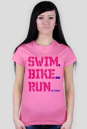koszulka damska swim-bike-run jasna