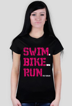 koszulka damska swim-bike-run ciemna