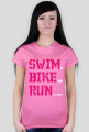 koszulka damska swim-bike-run ciemna