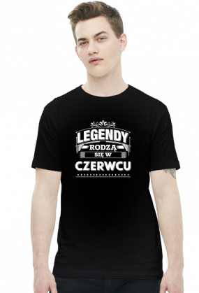 T-shirt legendy rodza sie w czerwcu