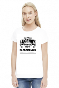 T-shirt legendy rodza sie w pazdzierniku