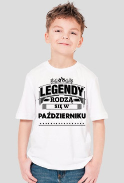 T-shirt legendy rodza sie w pazdzierniku