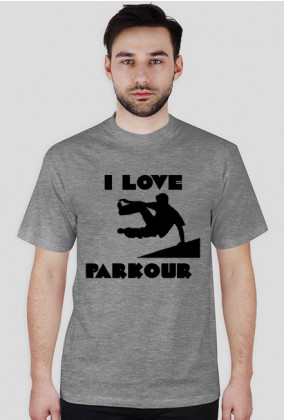 T-shirt meski I LOVE PARKOUR (kolor dowolny)