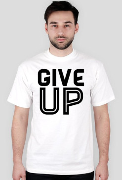 KOSZULKA MĘSKA - GIVE UP, jasne barwy