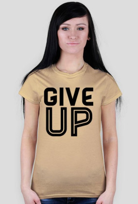 KOSZULKA DAMSKA - GIVE UP, jasne barwy