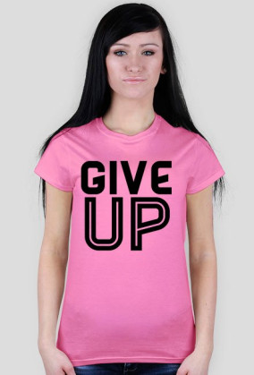 KOSZULKA DAMSKA - GIVE UP, jasne barwy