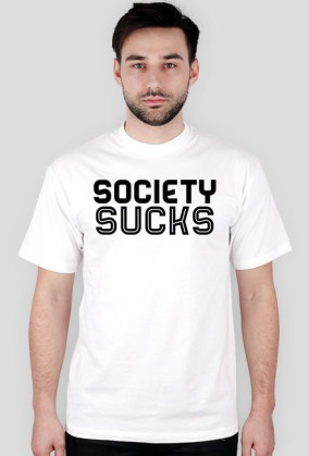 KOSZULKA MĘSKA - SOCIETY SUCKS, jasne barwy