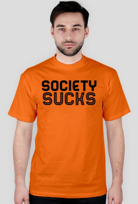 KOSZULKA MĘSKA - SOCIETY SUCKS, jasne barwy