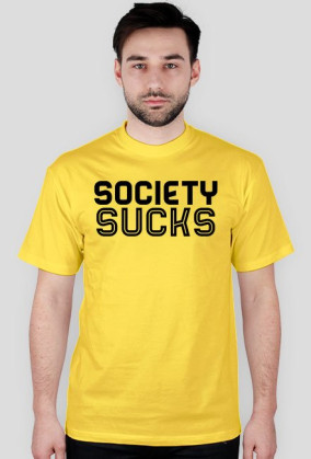 KOSZULKA MĘSKA - SOCIETY SUCKS, jasne barwy