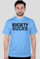 KOSZULKA MĘSKA - SOCIETY SUCKS, jasne barwy