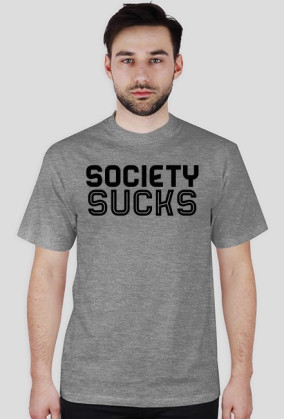 KOSZULKA MĘSKA - SOCIETY SUCKS, jasne barwy