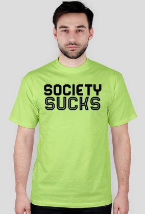 KOSZULKA MĘSKA - SOCIETY SUCKS, jasne barwy