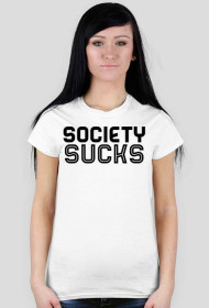 KOSZULKA DAMSKA - SOCIETY SUCKS, jasne barwy