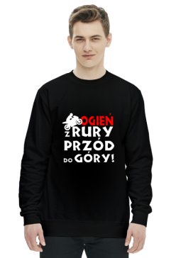 OGIEŃ Z RURY PRZÓD DO GÓRY - męska bluza motocyklowa