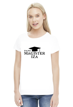Personalizowana koszulka Pani Magister z imieniem Iza