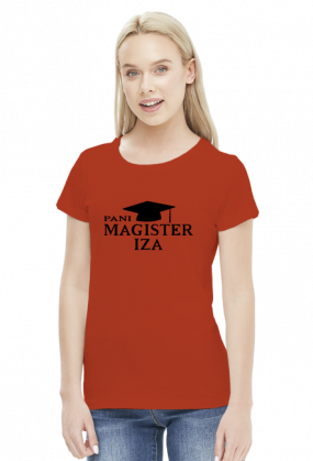 Personalizowana koszulka Pani Magister z imieniem Iza