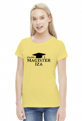 Personalizowana koszulka Pani Magister z imieniem Iza
