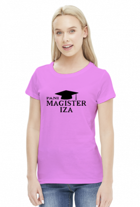 Personalizowana koszulka Pani Magister z imieniem Iza