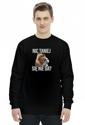Nic taniej - czarna męska bluza