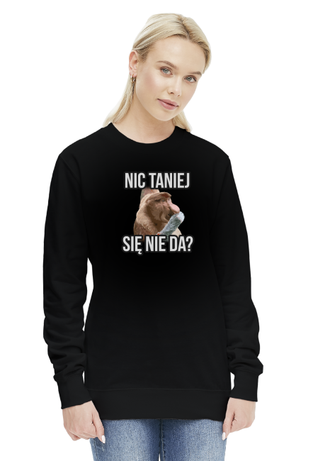 Nic taniej - czarna damska bluza