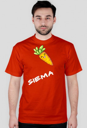 Koszulka z marchewką i napisem siema.