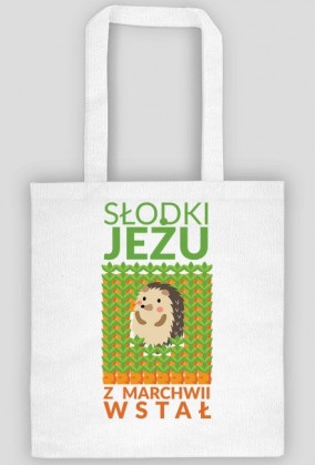 Słodki jeżu na torbie